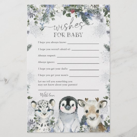 Arctic Animal Winter Onederland wünscht sich Baby (Vorderseite)