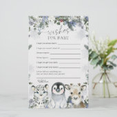 Arctic Animal Winter Onederland wünscht sich Baby (Stehend Vorderseite)