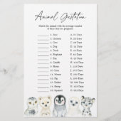 Arctic Animals Baby Shower Animal Gestation Game (Vorderseite)