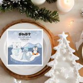 Arctic Animals Winter Wonderland Baby Shower Serviette