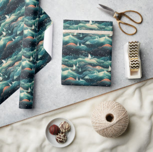 Arctic Aurora Expedition: Icy Adventure Design Geschenkpapier