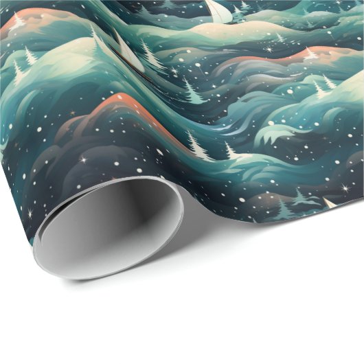 Arctic Aurora Expedition: Icy Adventure Design Geschenkpapier (Rolleneckpunkt)