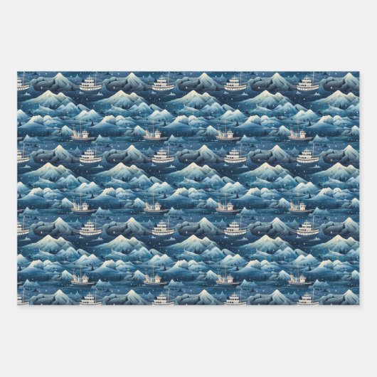 Arctic Aurora Expedition: Icy Adventure Design Geschenkpapier Set (Vorderseite 3)