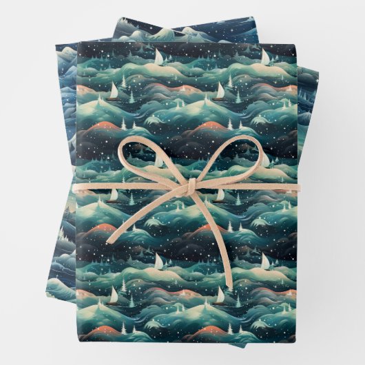 Arctic Aurora Expedition: Icy Adventure Design Geschenkpapier Set (Beispiel)