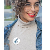 Arctic Azure Watercolor Pinguin, Brauch Button