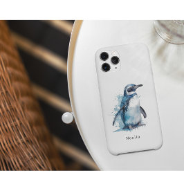 Arctic Azure Watercolor Pinguin, Brauch Case-Mate iPhone Hülle