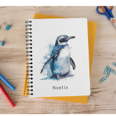 Arctic Azure Watercolor Pinguin, Brauch Notizblock
