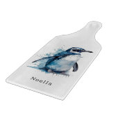 Arctic Azure Watercolor Pinguin, Brauch Schneidebrett (Ecke)