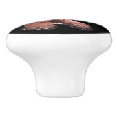 Arctic Bell Heather Rose Wildblume Mukluk Boot Keramikknauf (Seitenansicht)