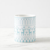Arctic Blue Folk Art Winter Thema Kaffeetasse (Mittel)