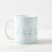 Arctic Blue Folk Art Winter Thema Kaffeetasse (Links)