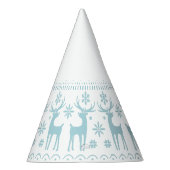 Arctic Blue Folk Art Winter Thema Partyhütchen (Rechts)