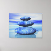 Arctic Blue Zen Stones Balance Poster Leinwanddruck (Vorderseite)