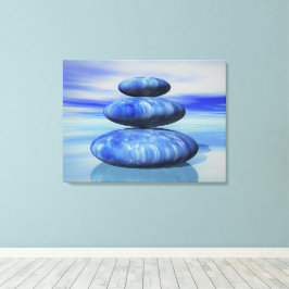 Arctic Blue Zen Stones Balance Poster Leinwanddruck