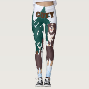 Arctic Brown Alaskan Sibirische Husky Hunde Frauen Leggings
