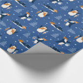 Arctic Christmas Niedliche Pinguine Wrapping Paper Geschenkpapier (Ecke)