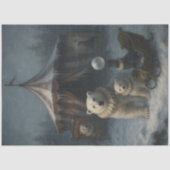 Arctic Circus Polar Bear Winter Carnival Decoupage Seidenpapier (Vorderseite)