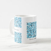 Arctic Flow – Blauer Rhythmus Kaffeetasse (Vorderseite Links)