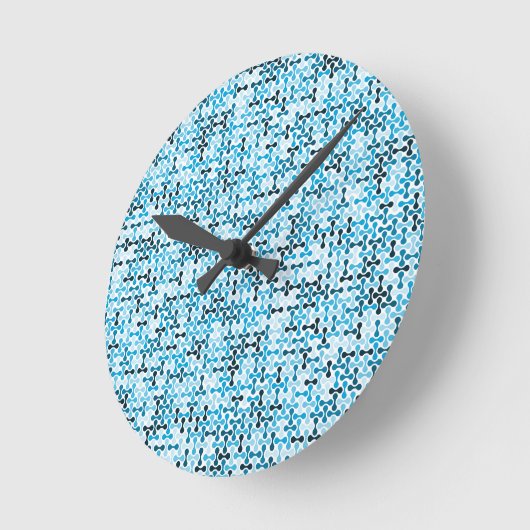 Arctic Flow – Blue Rhythm Runde Wanduhr (Winkel)