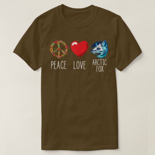 Arctic Fo Landscape Love Peace Fo Heart Peace T-Shirt (Design vorne)