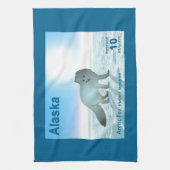 Arctic Fox - Alaska Postage Geschirrtuch (Vertikal)