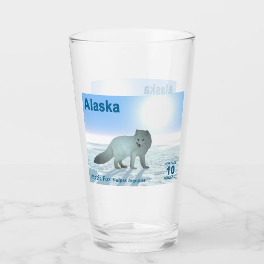 Arctic Fox - Alaska Postage Glas (Rückseite)