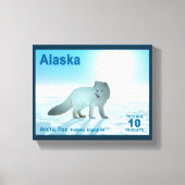 Arctic Fox - Alaska Postage Leinwanddruck (Vorderseite)