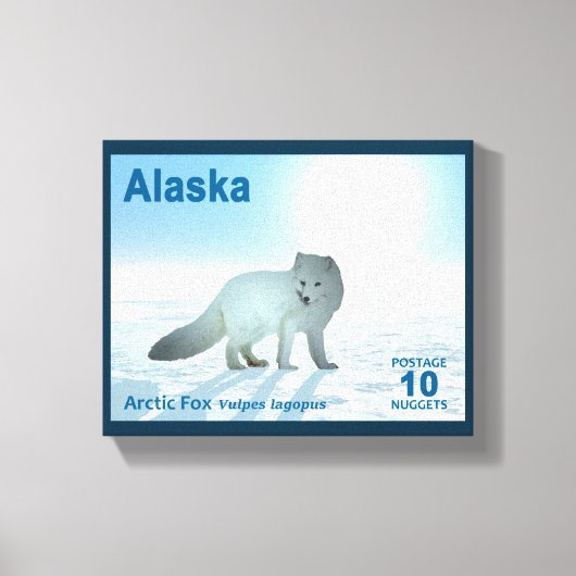 Arctic Fox - Alaska Postage Leinwanddruck (Vorderseite)