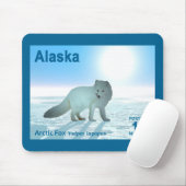 Arctic Fox - Alaska Postage Mousepad (Mit Mouse)