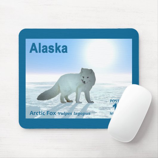 Arctic Fox - Alaska Postage Mousepad (Mit Mouse)