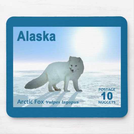 Arctic Fox - Alaska Postage Mousepad (Vorne)