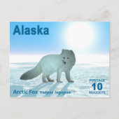 Arctic Fox - Alaska Postage Postkarte (Vorderseite)
