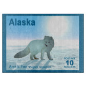 Arctic Fox - Alaska Postage Schneidebrett (Vorderseite)