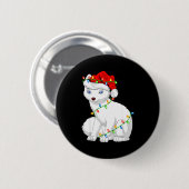 Arctic Fox Animal Lover Xmas Santa Hat Arctic Fox Button (Vorne & Hinten)