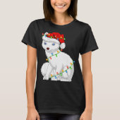 Arctic Fox Animal Lover Xmas Santa Hat Arctic Fox T-Shirt (Vorderseite)