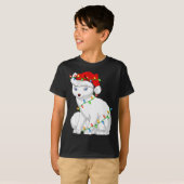 Arctic Fox Animal Lover Xmas Santa Hat Arctic Fox T-Shirt (Vorne ganz)
