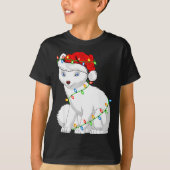 Arctic Fox Animal Lover Xmas Santa Hat Arctic Fox  T-Shirt (Vorderseite)