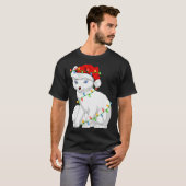 Arctic Fox Animal Lover Xmas Santa Hat Arctic Fox T-Shirt (Vorne ganz)