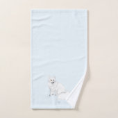 Arctic Fox Art on Icy Blue Background 3pc Bath Set (Handtuch)