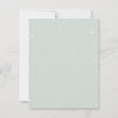 Arctic Fox Baby Boy Winter Snow Blue Baby Dusche I Einladung (Rückseite)