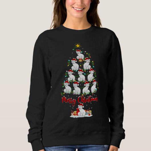 Arctic Fox Christmas Tree Lights Arctic Fox Xmas Sweatshirt (Vorderseite)