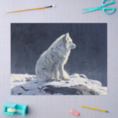 Arctic Fox Decoupage Seidenpapier (Basteln)