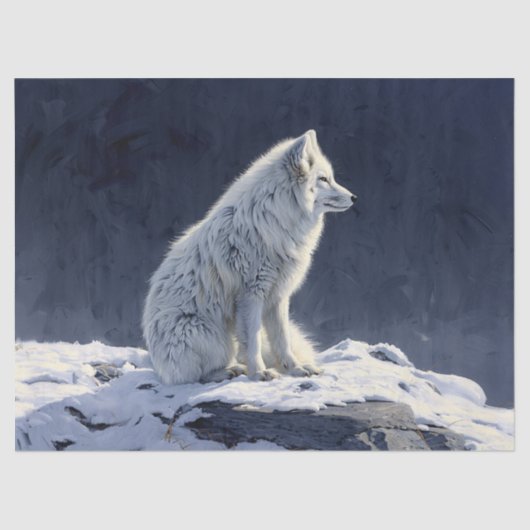 Arctic Fox Decoupage Seidenpapier (Vorderseite)