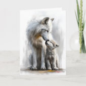 Arctic Fox Father's Day Feiertagskarte (Vorderseite)