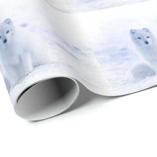 Arctic fox geschenkpapier (Rolleneckpunkt)