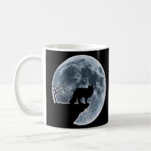 Arctic Fox Halloween Costume Moon Silhouette Kaffeetasse