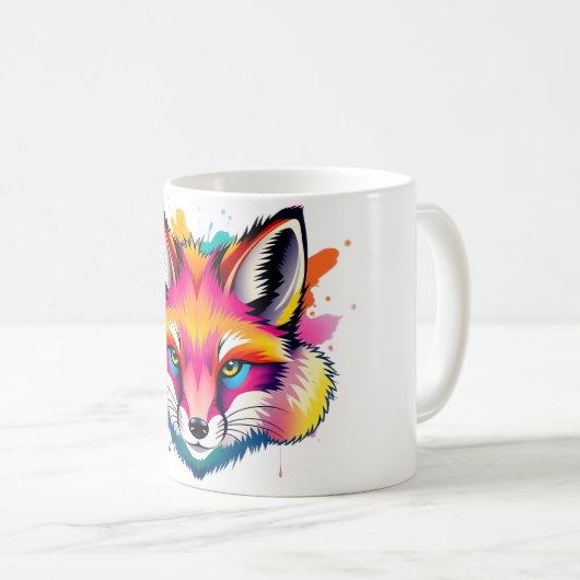 Arctic Fox Head mit Ohrmuffs Funny T-Shirt Kaffeetasse (VorderseiteRechts)
