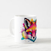 Arctic Fox Head mit Ohrmuffs Funny T-Shirt Kaffeetasse (Vorderseite Links)