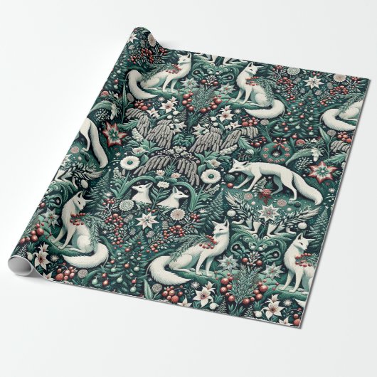 Arctic Fox I Holiday Gift Wrap Geschenkpapier (Ungerollt)