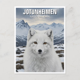 Arctic Fox im Jotunheimen-Nationalpark Norwegen Postkarte